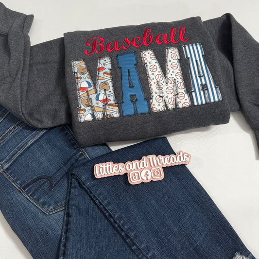 Custom Baseball Applique Crewnecks