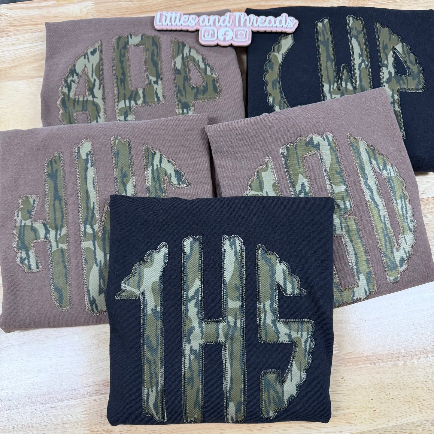 Custom Embroidered Camo Monogram