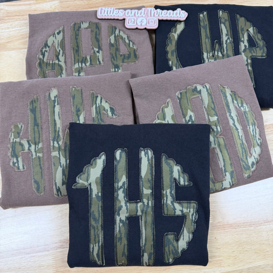 Custom Embroidered Camo Monogram