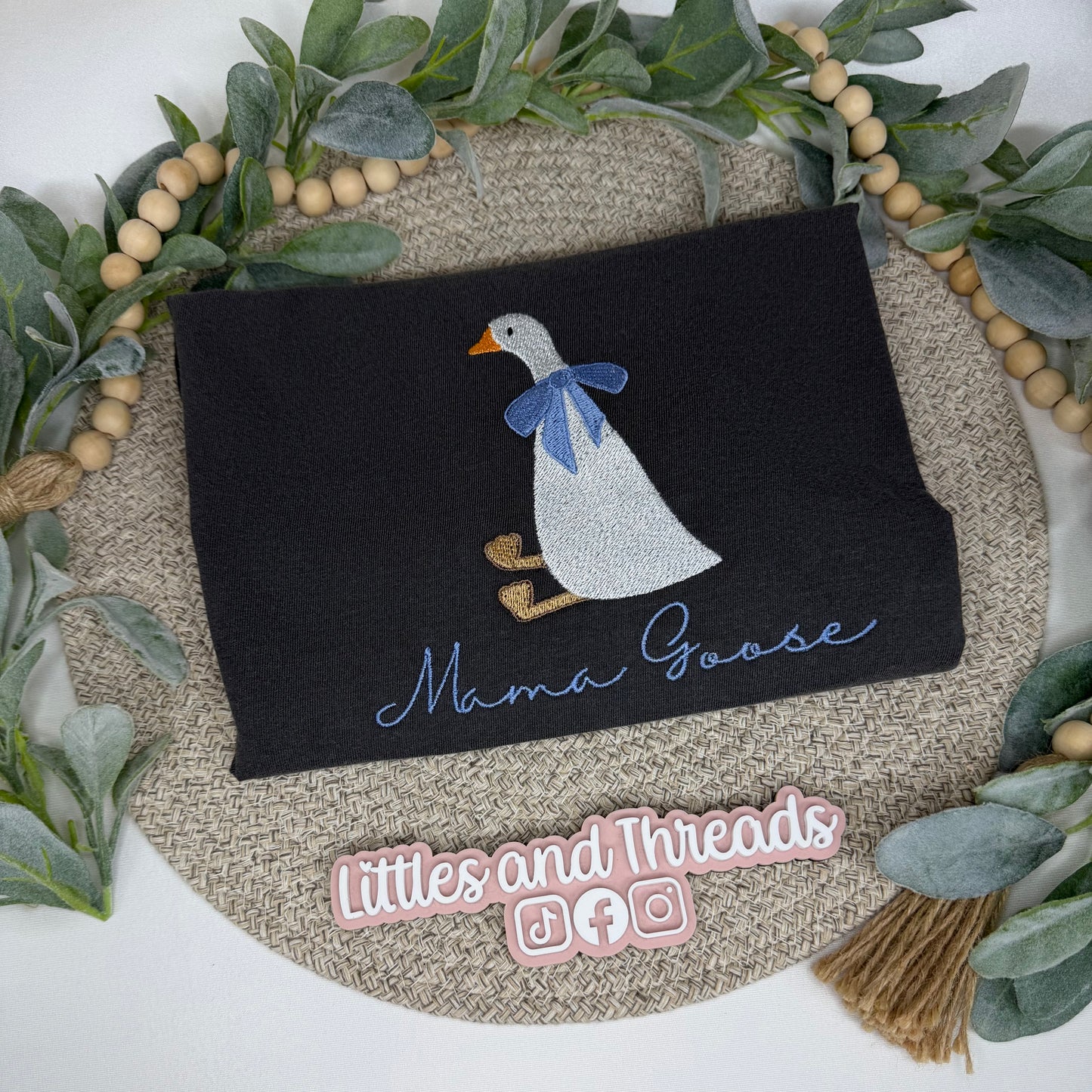Mama Goose Embroidered Tee