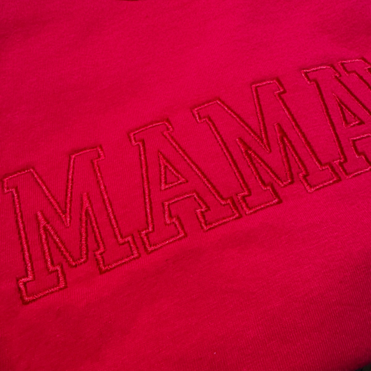 Tone on Tone Embroidered Mamaw Tee