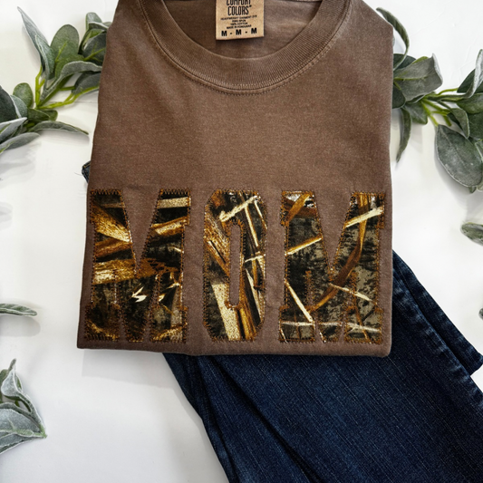 Embroidered Camo Mom Tshirt