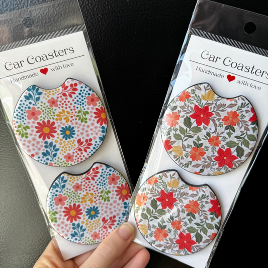 Mystery Floral Car Coasters