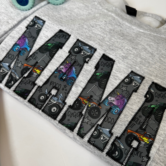 Custom Embroidered Monster Truck Sweatshirt