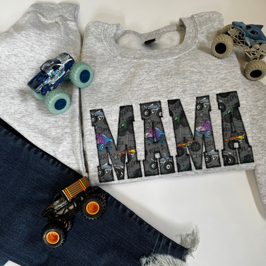 Custom Embroidered Monster Truck Sweatshirt