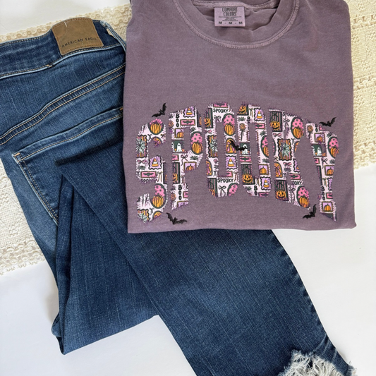 Embroidered Spooky Frame Tee