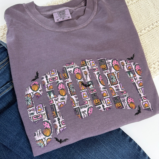 Embroidered Spooky Frame Tee