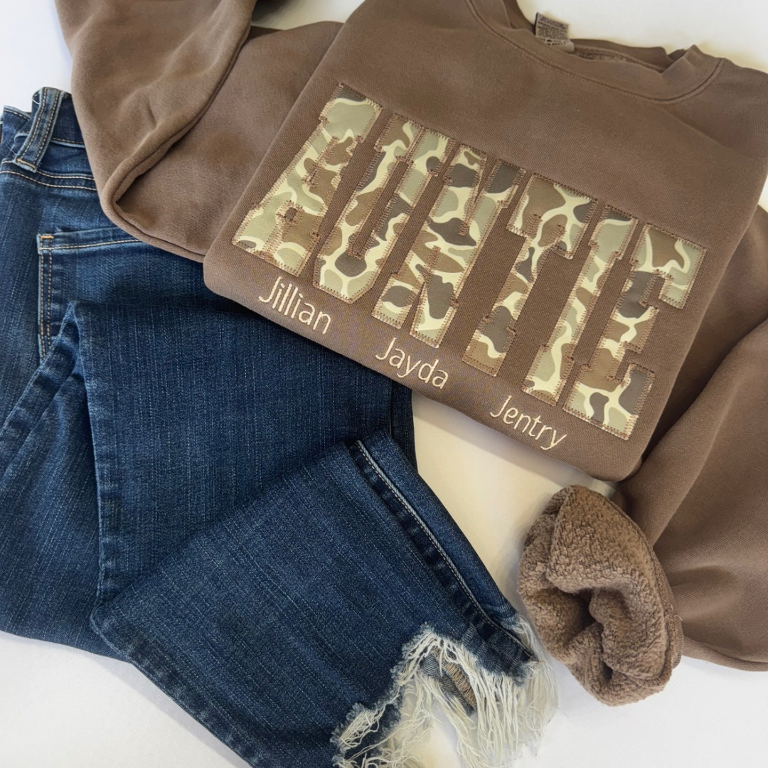 Custom Embroidered Camo Sweatshirt