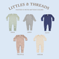 Personalized Footed Baby Outfit With Fold Over Mittens