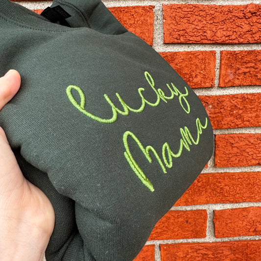 Custom Puff Embroidered Crewneck