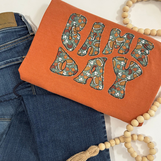 Embroidered Applique Game Day