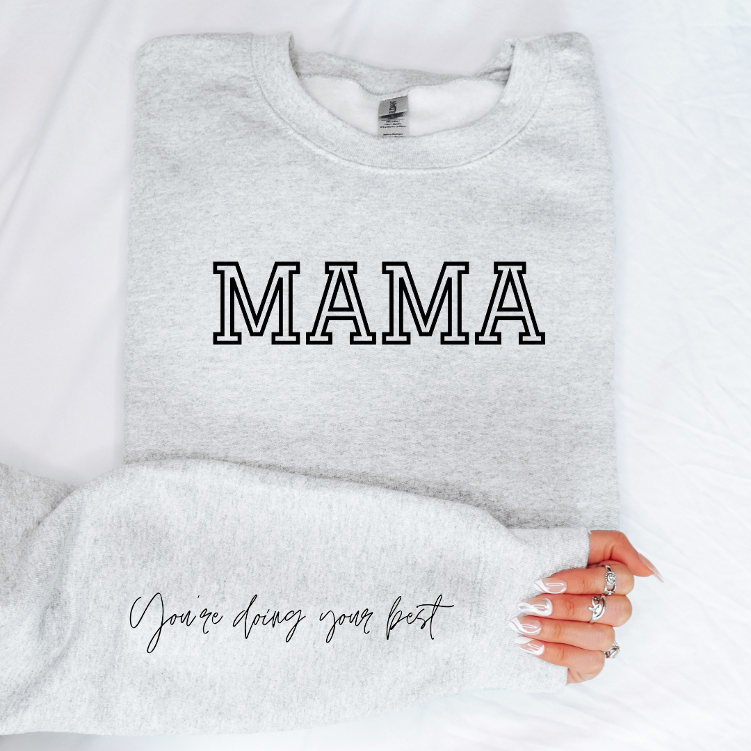 Mama Crewneck With Sleeve Detail