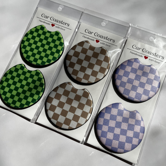 Checkered Car Coasters