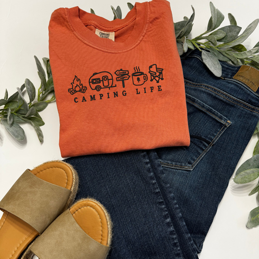 Embroidered Camping Life Tee