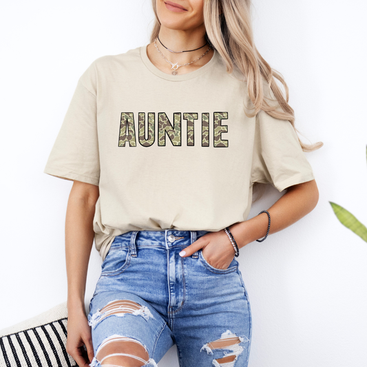 Vintage Camo Auntie Tee