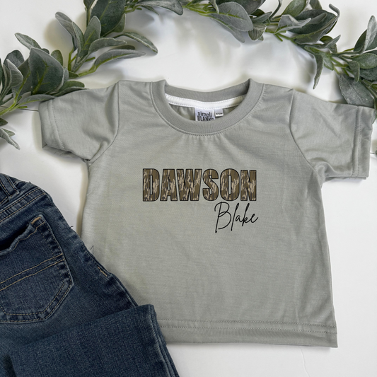 Custom Sublimated Camo Kids Tee