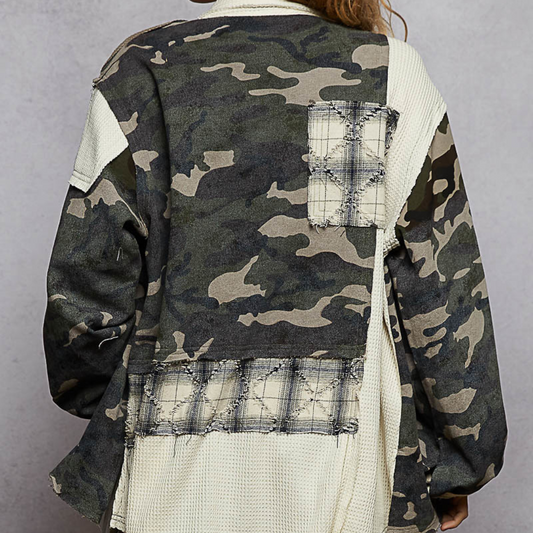 PRE ORDER-Camo Patchwork Flannel