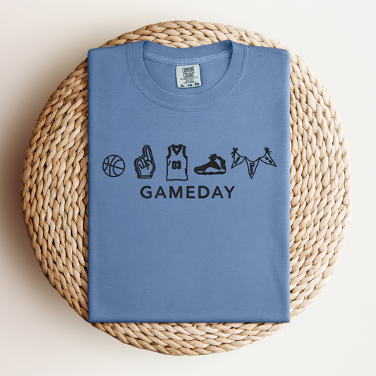 Embroidered Basketball Game Day Tee