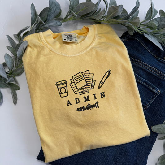 Custom Embroidered Admin Assistant
