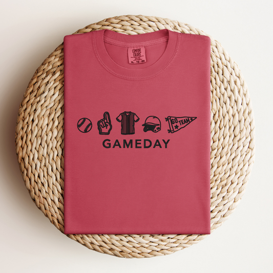 Embroidered Baseball Game Day Tee