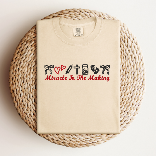 Embroidered Miracle In The Making Tee