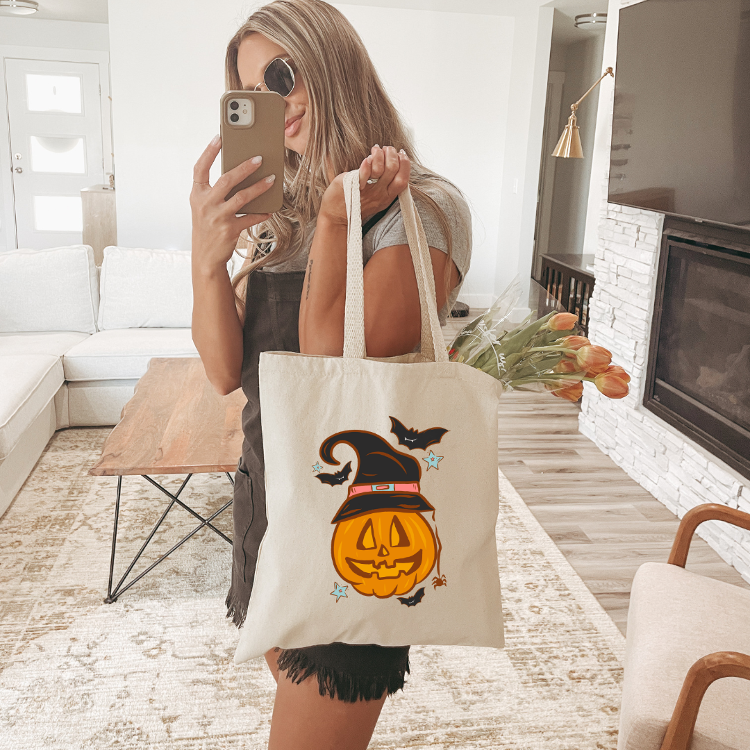 Witchy Pumpkin Tote Bag