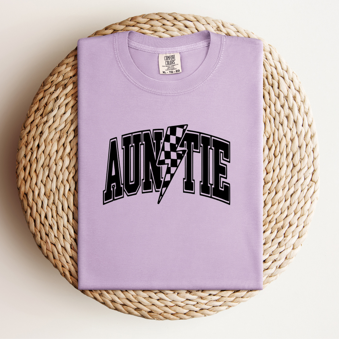 Checkered Auntie Tee