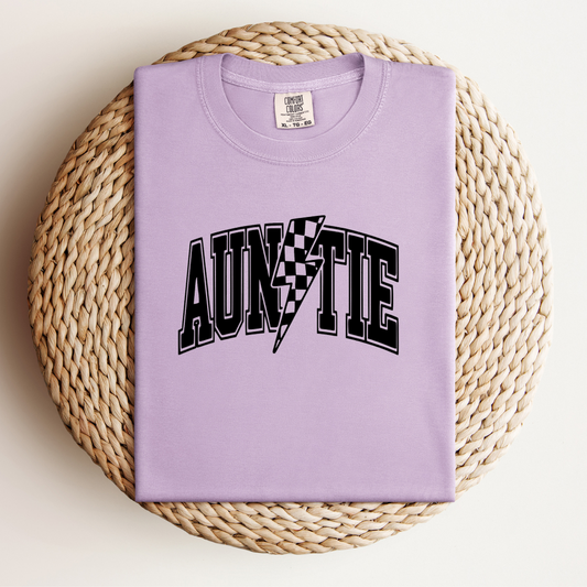 Checkered Auntie Tee