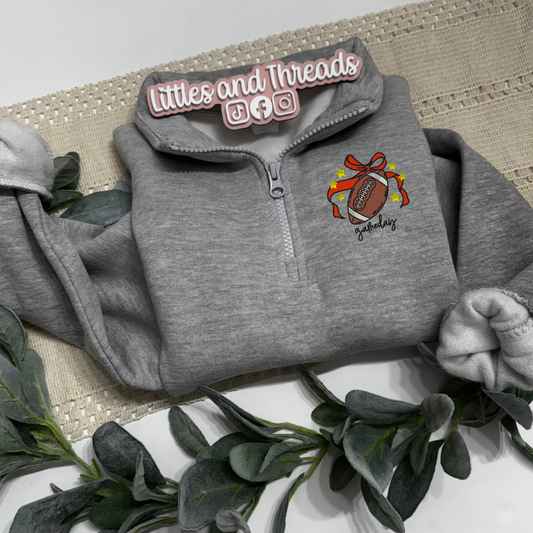 Embroidered Game Day Quarter Zip Jackets