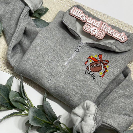 Embroidered Game Day Quarter Zip Jackets