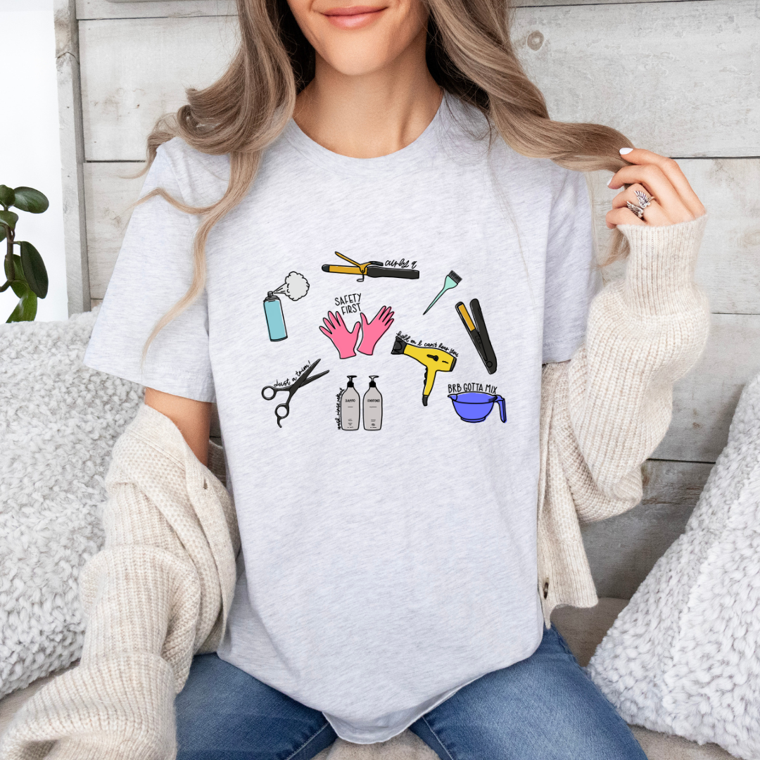 Hairstylist Doodle Tee