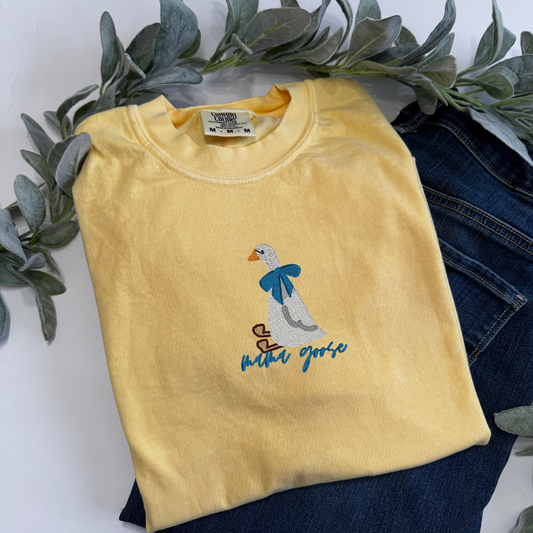 Mama Goose Embroidered Tee