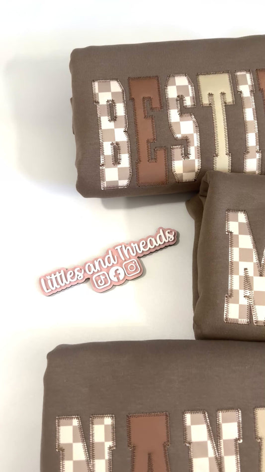 (No Floral Fabric) Custom Mixed Neutral Crewnecks