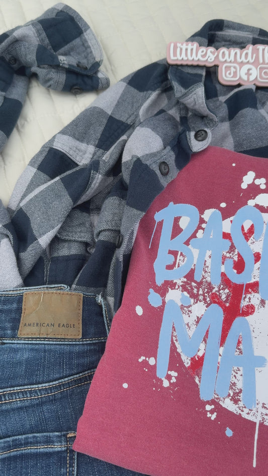 Baseball Mama Splattered Tee