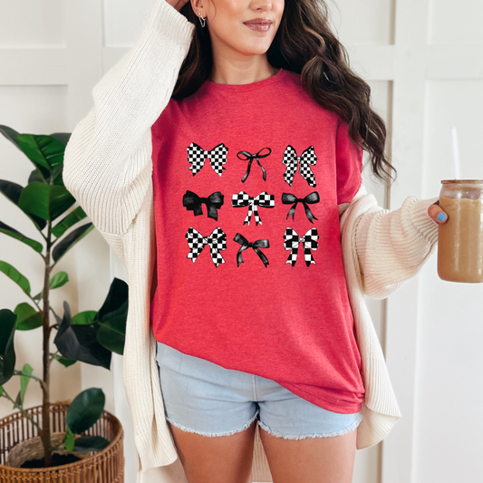 Checkered Bow Coquette Tee